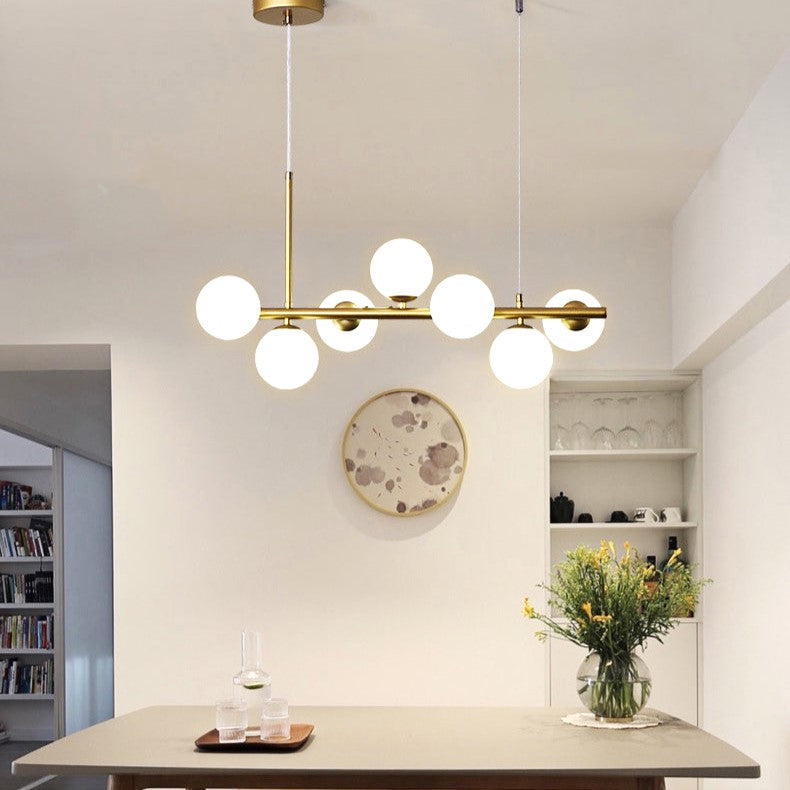 Lustra Abajur Mat Gold Liniara 7Xg9 Chandeliers