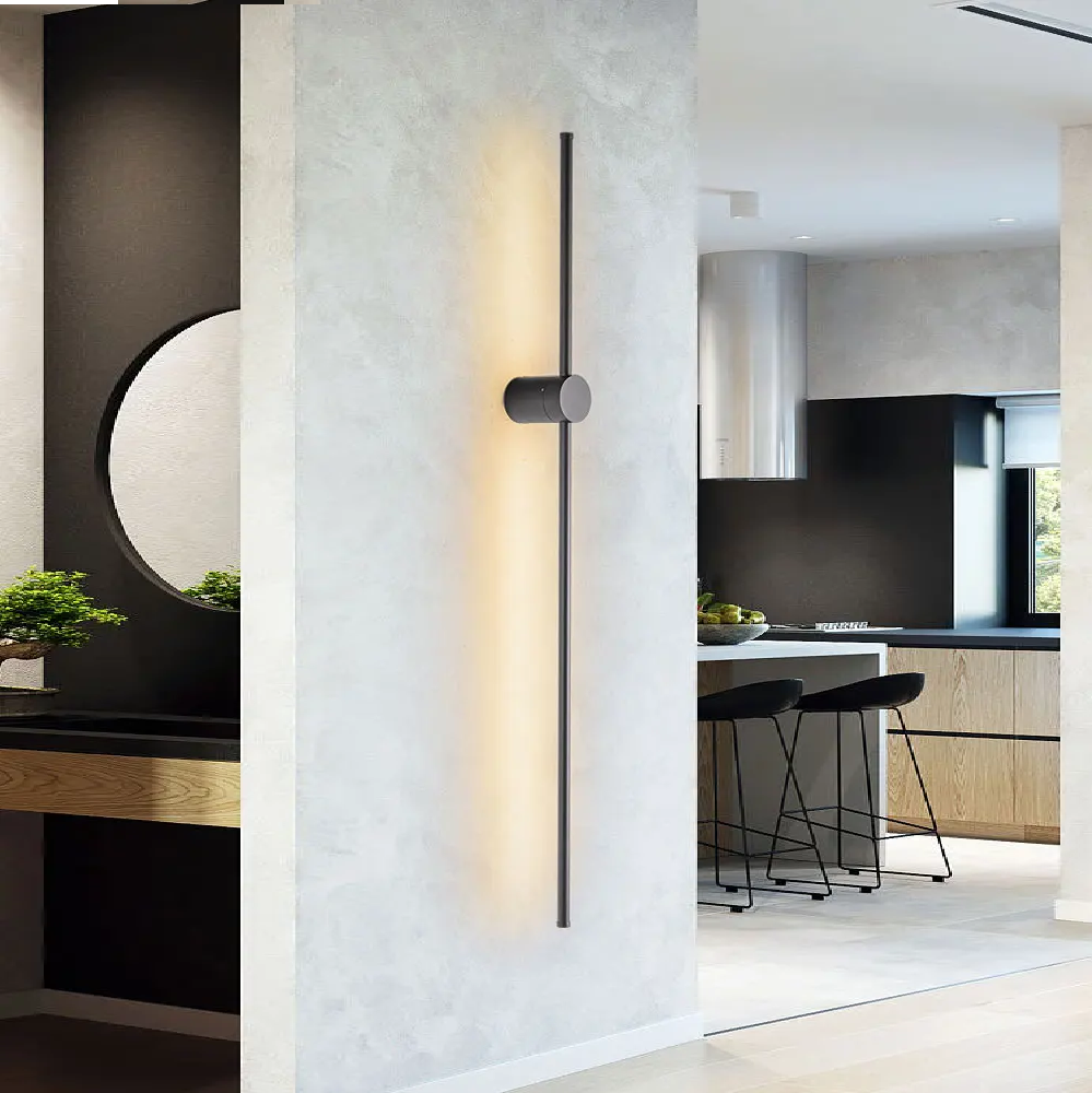 Aplica Led Alpine 26W 80Cm Black Wall Light Fixtures