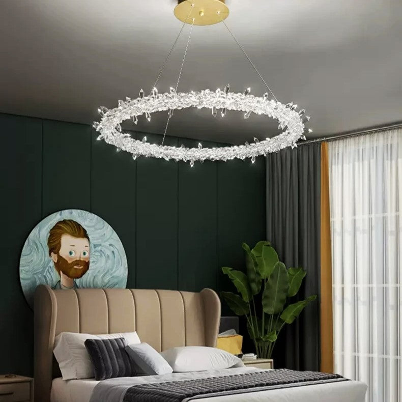 Lustra Led Suspendata Cristal Luxury Frozen Lighting Fixtures