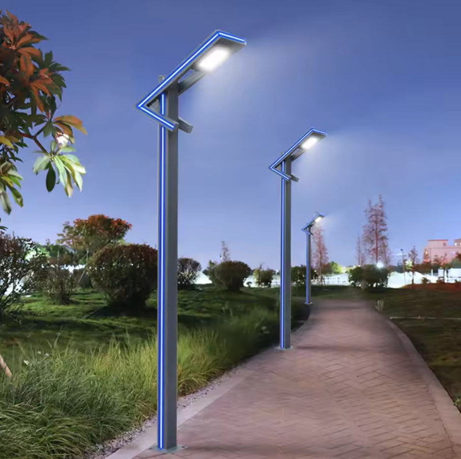 Stalp Iluminat Stradal 50W Alb Natural + Albastru 3M Street Light Pole