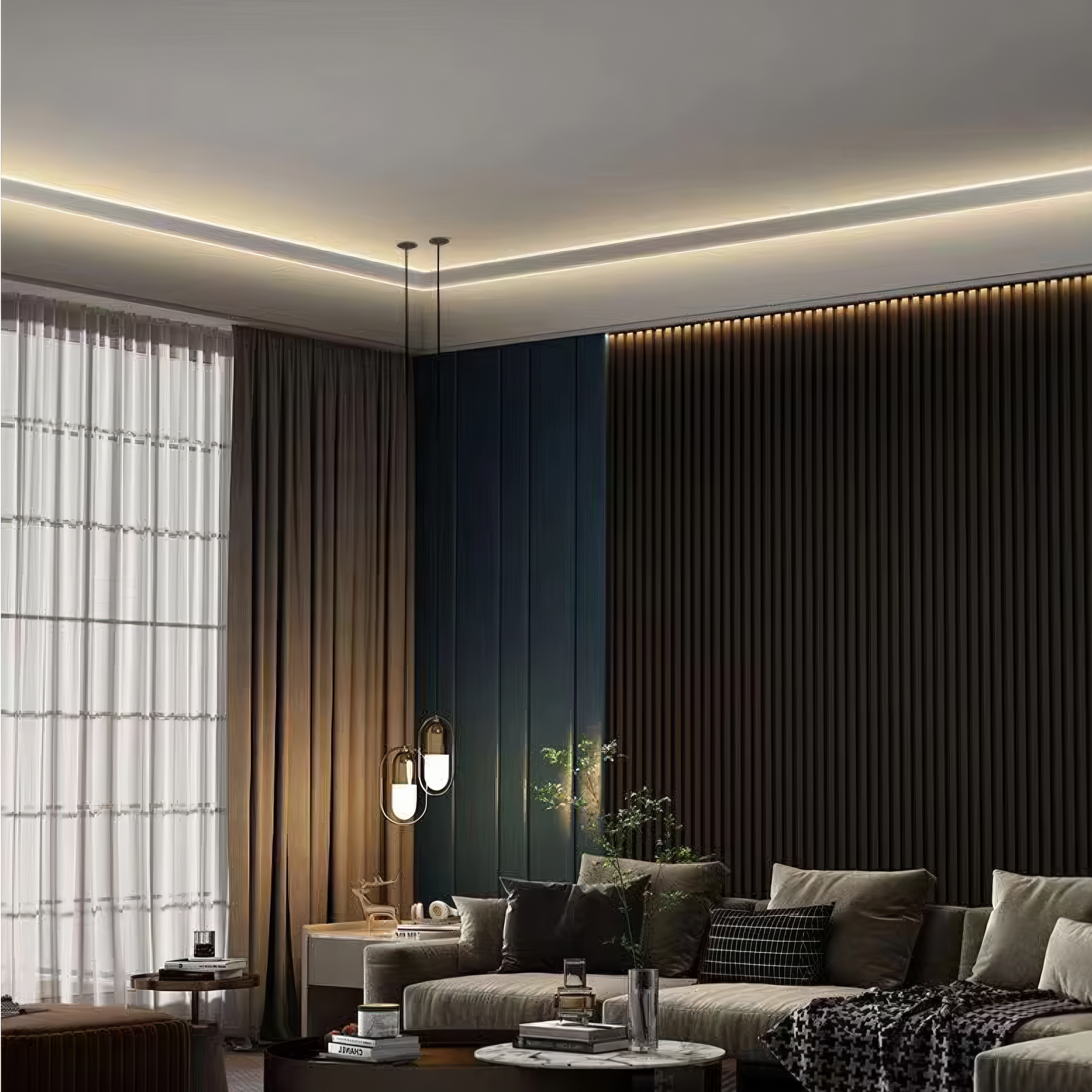 Profil LED Colt Dublu Aluminiu 2 Metri LED Strips