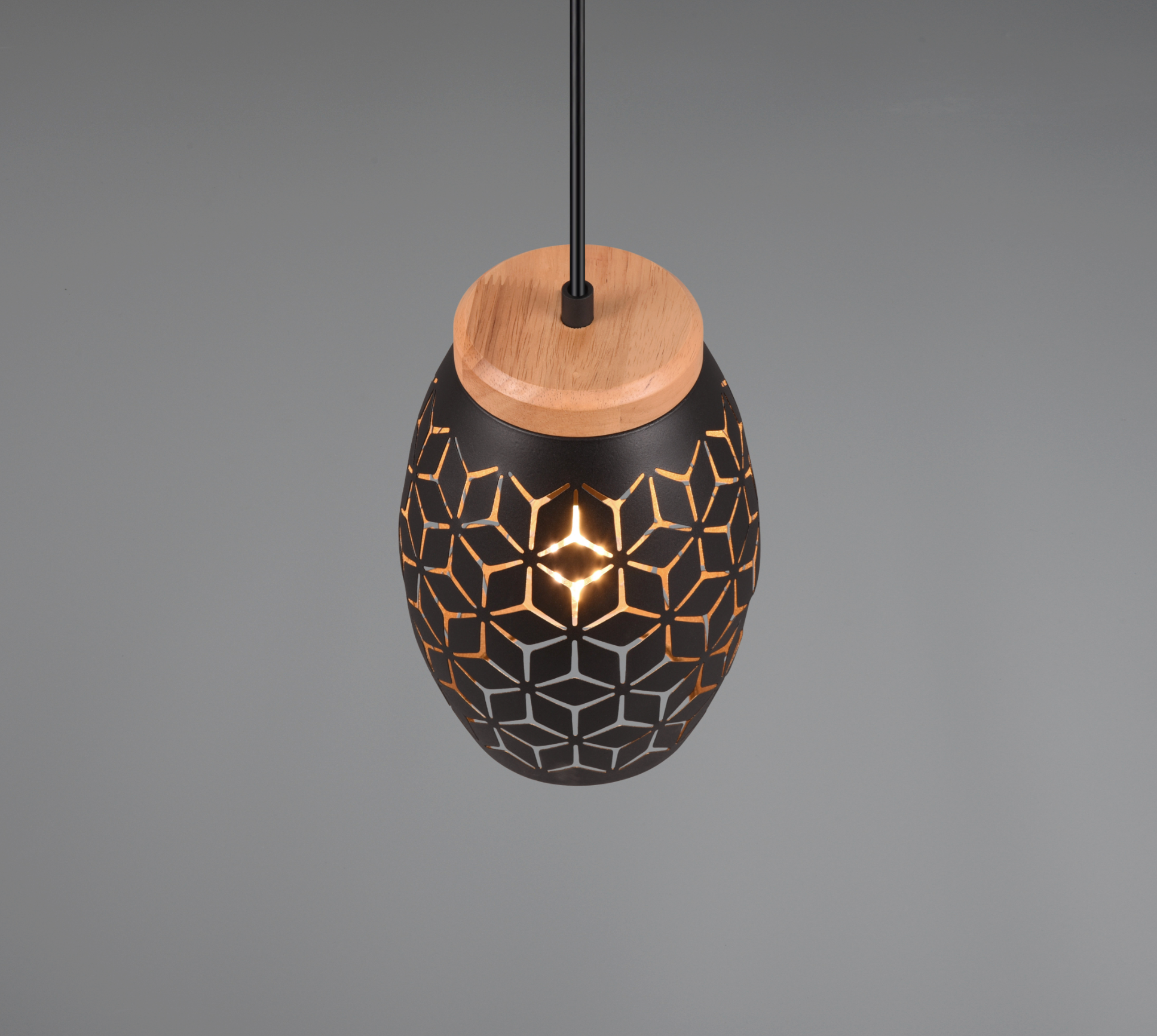 Pendul BIDAR 1x E27 Black NEAGRA / VINTAGE SI RETRO DESIGN Lighting Fixtures