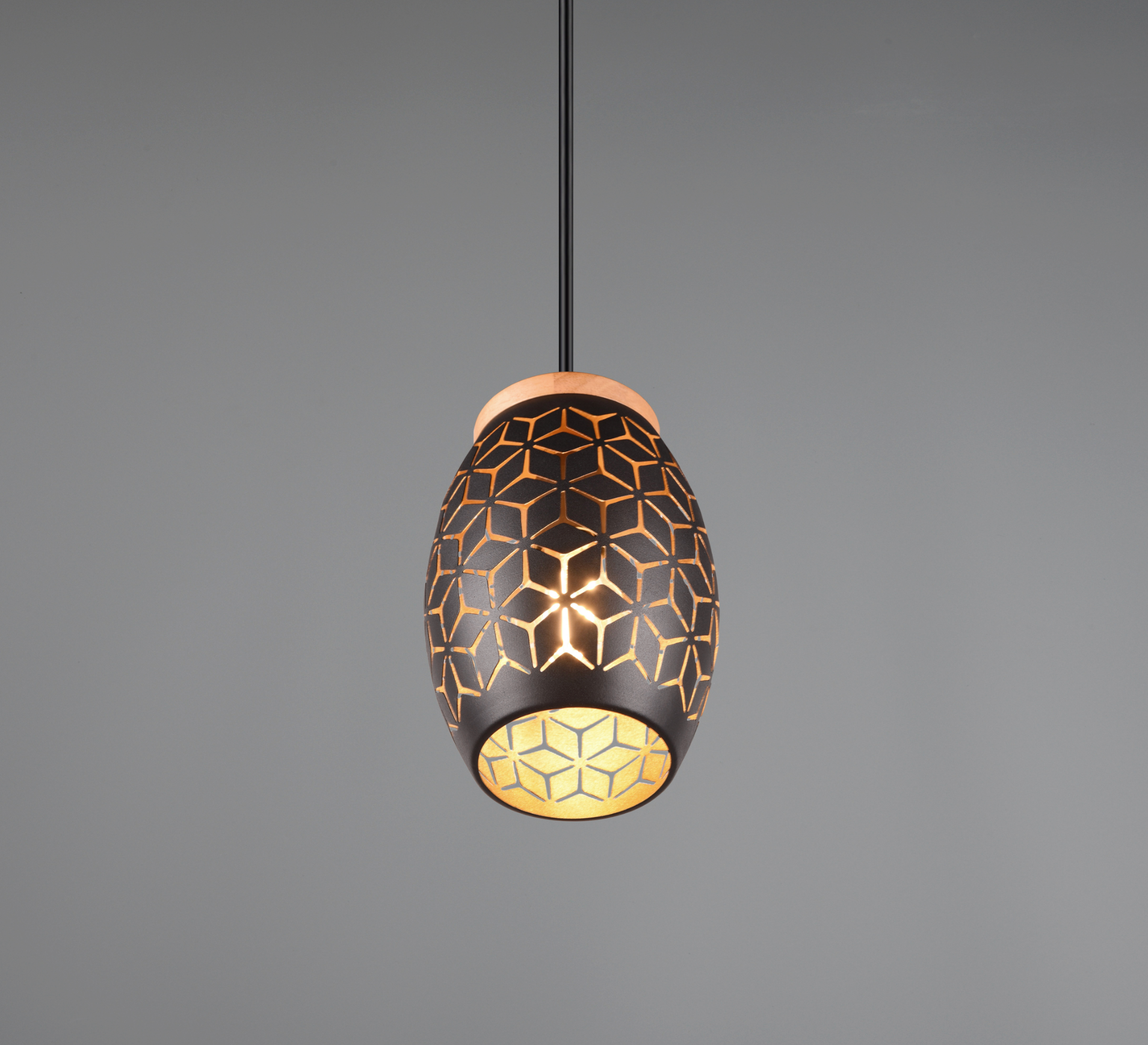 Pendul BIDAR 1x E27 Black NEAGRA / VINTAGE SI RETRO DESIGN Lighting Fixtures