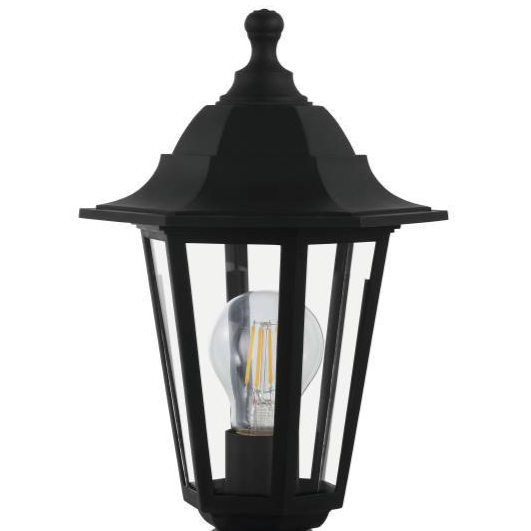 Stalp Ornamental De Gradina DUANERA Tip Felinar Negru 42CM STALP ORNAMENTAL GARDEN POLE