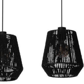 Lustra Suspendata PERSLEY Black 110CM NEAGRA / VINTAGE SI RETRO DESIGN / 110CM Chandeliers