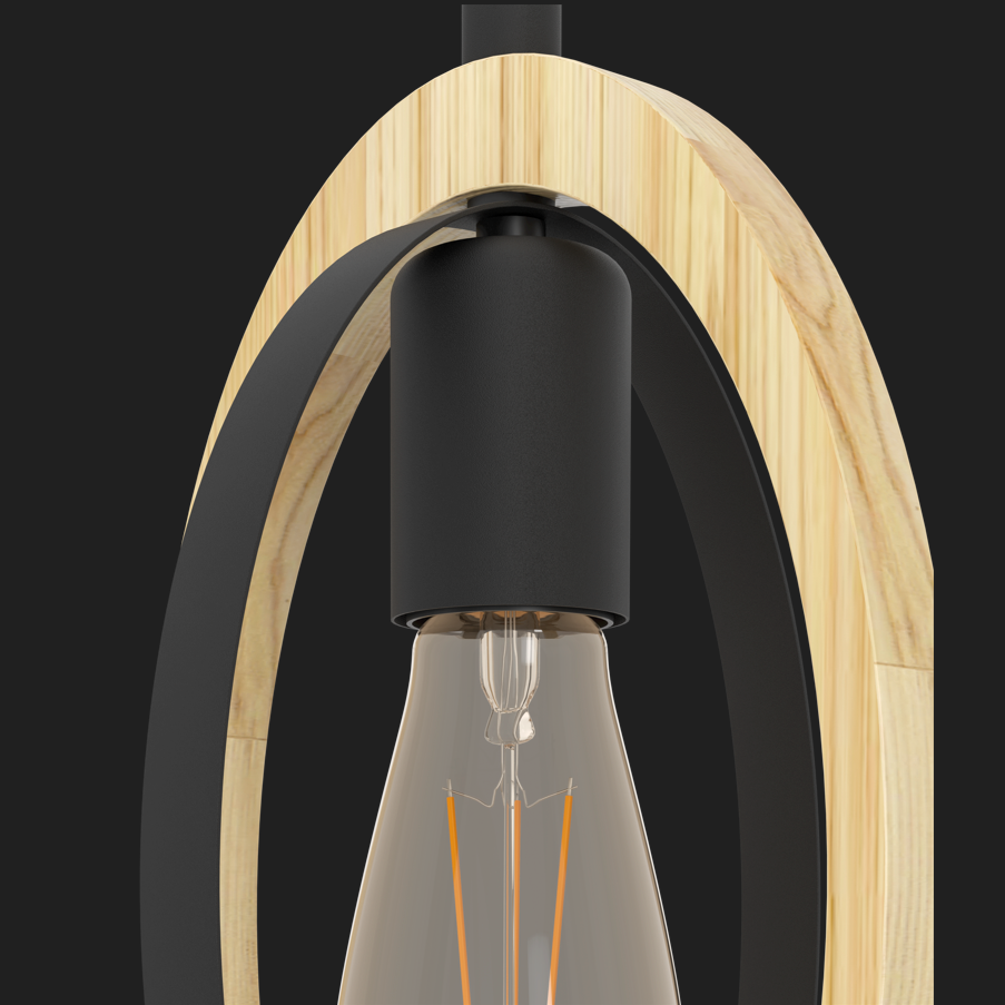 Lustra Suspendata BASILDON Nature Black 110CM NEAGRA / VINTAGE SI RETRO DESIGN / 110CM Chandeliers