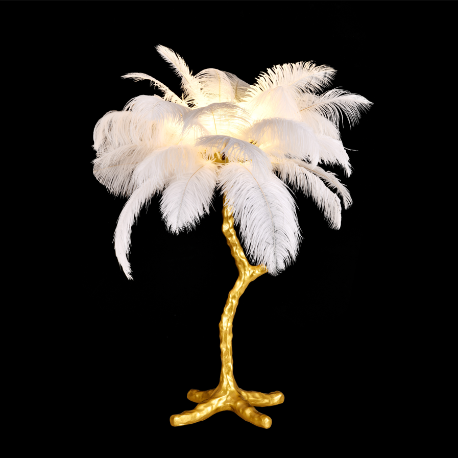 Veioza Luxury Peacock Gold & White 3xG9
