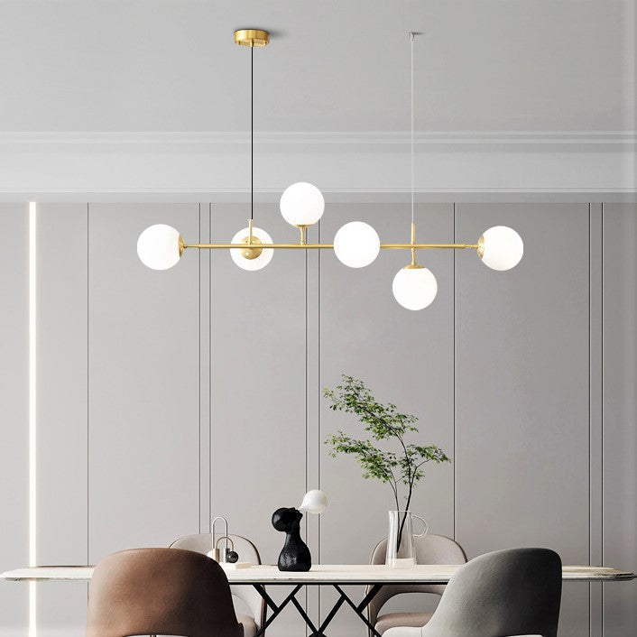 Lustra Abajur Mat Gold Liniara 6Xe27 Chandeliers