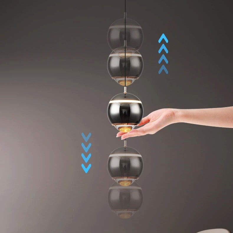 Pendul LED 12W S10 Black Reglabil Pull UP/DOWN NEAGRA / 10CM led ceiling light