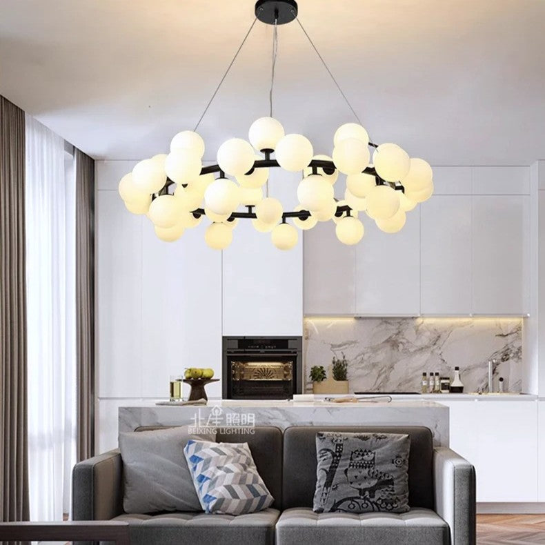 Lustra Abajur MAT Black Rotunda 45xG9 103CM NEAGRA / ABAJUR Chandeliers