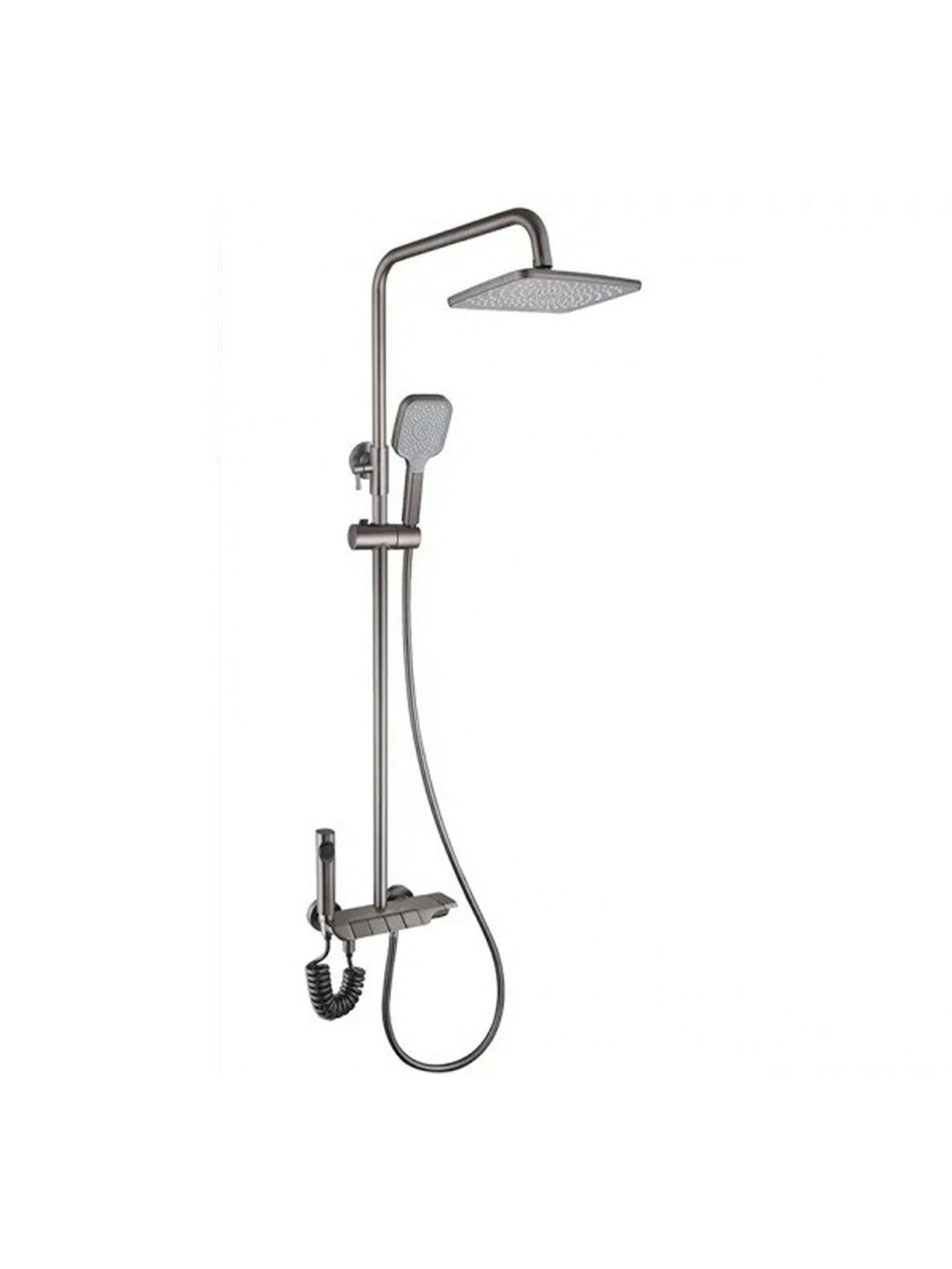 Coloana de Dus Gri Design Modern cu Cap Tip Ploaie