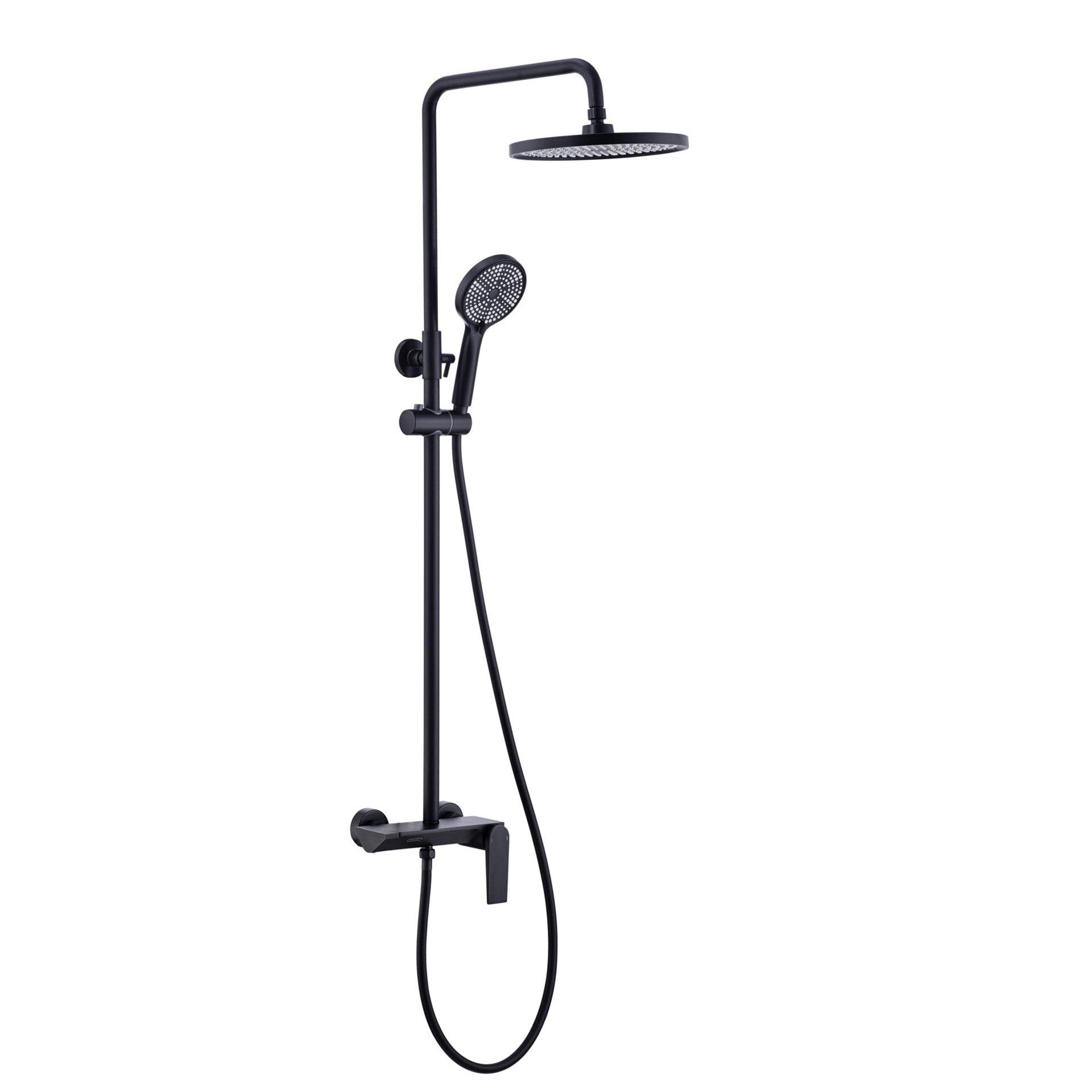 Coloana de Dus Negru Mat 3 Functii Alama si Inox