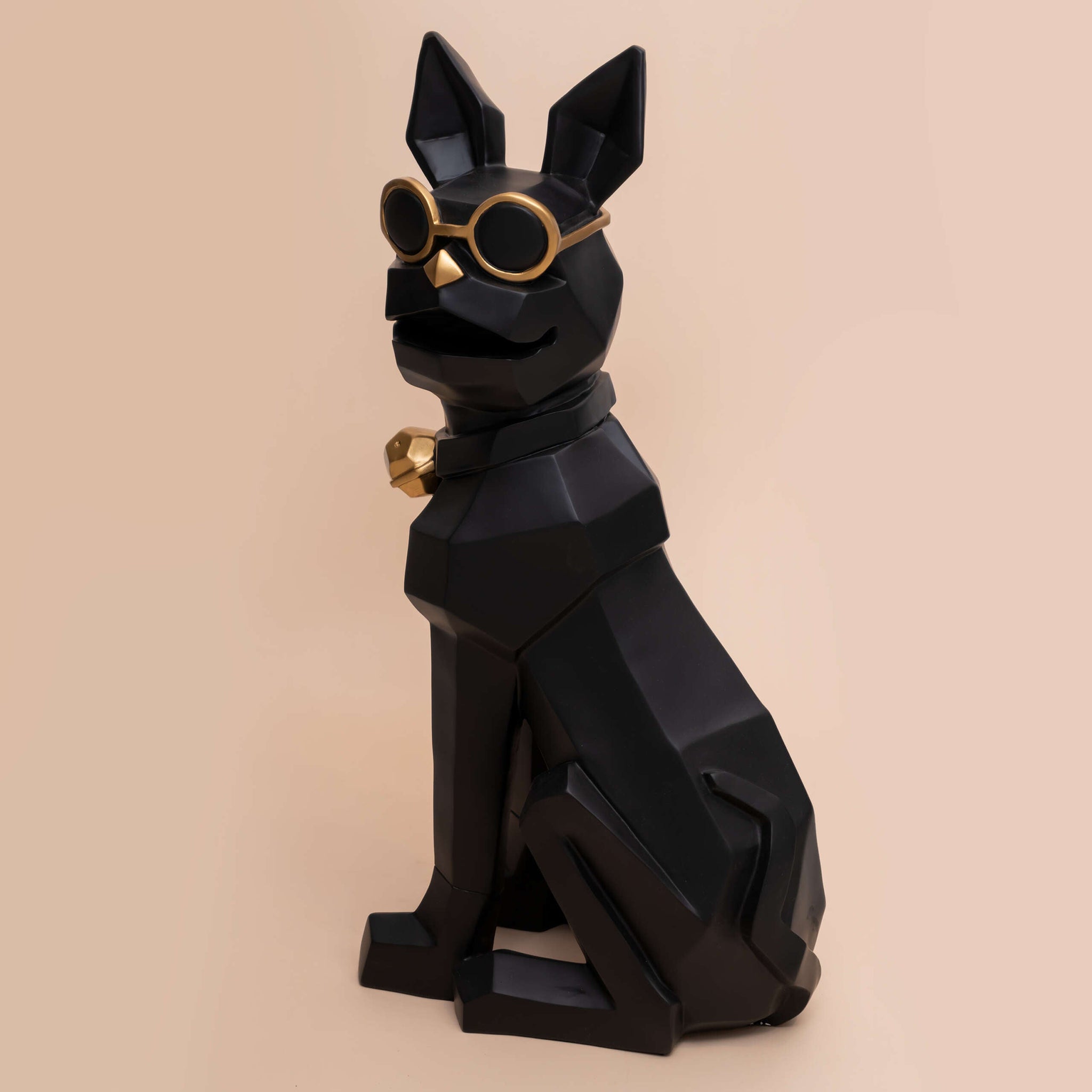 Statueta Decorativa Geometrica Obsidian Bulldog 68CM STATUETA / NEAGRA