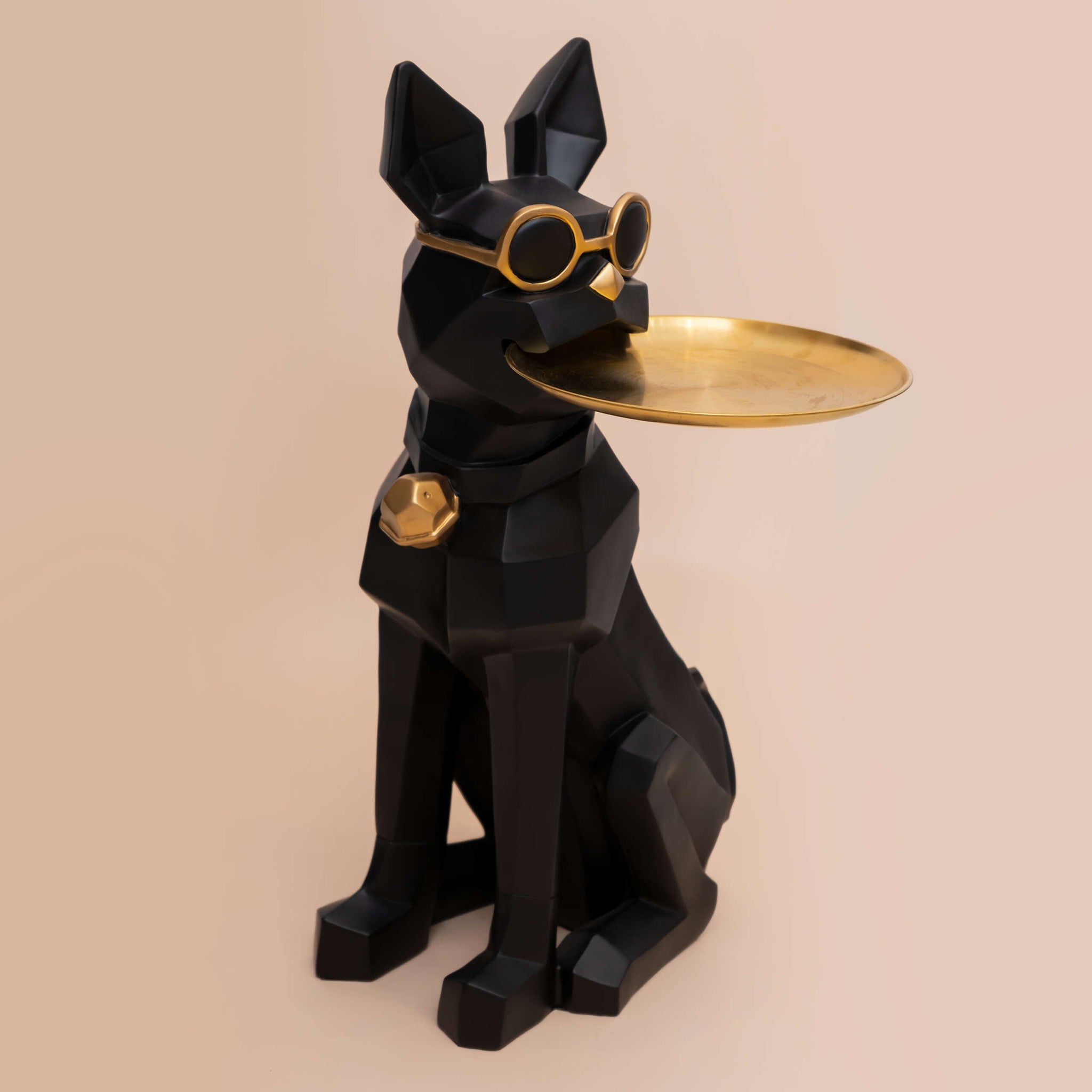 Statueta Decorativa Geometrica Obsidian Bulldog 68CM STATUETA / NEAGRA