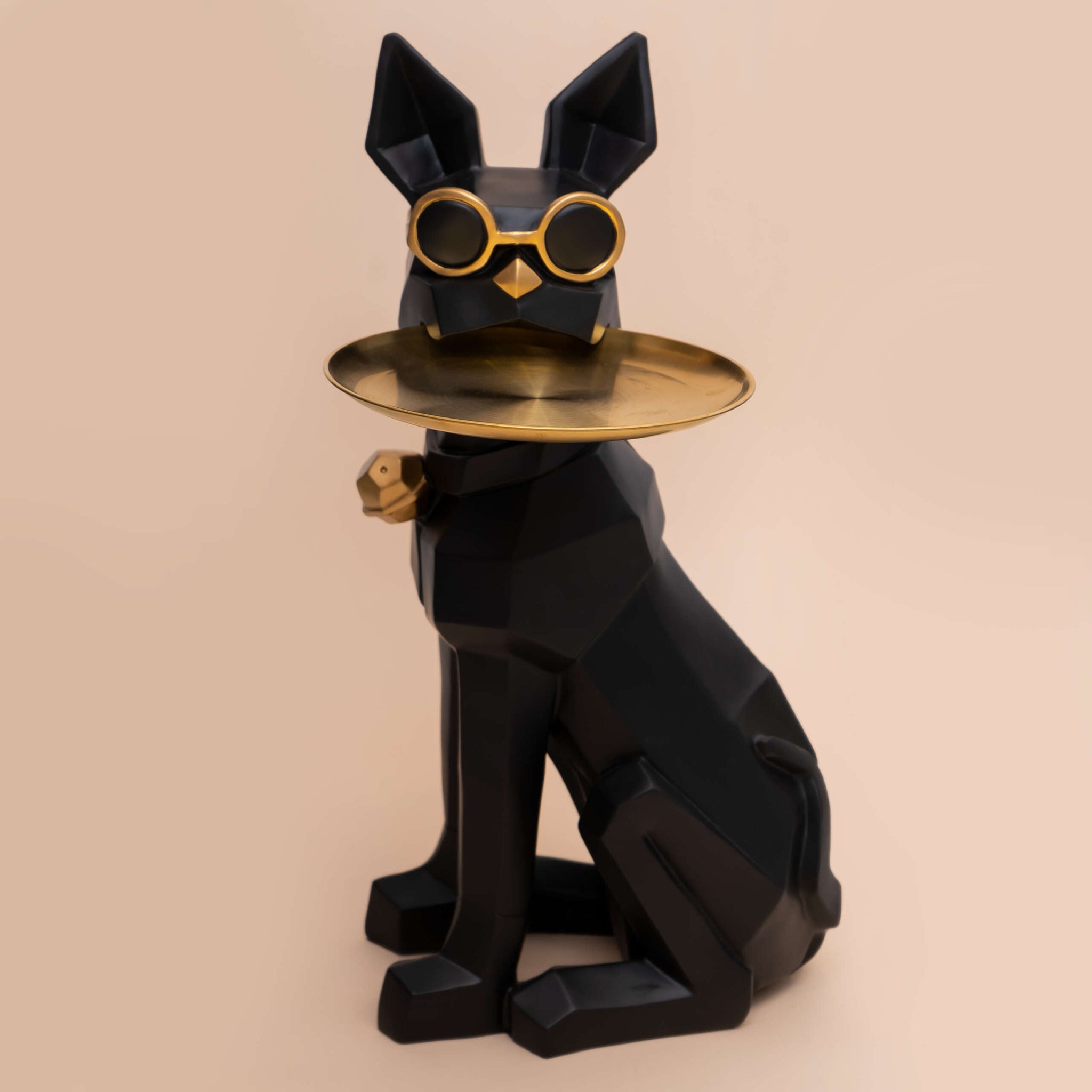 Statueta Decorativa Geometrica Obsidian Bulldog 68CM STATUETA / NEAGRA