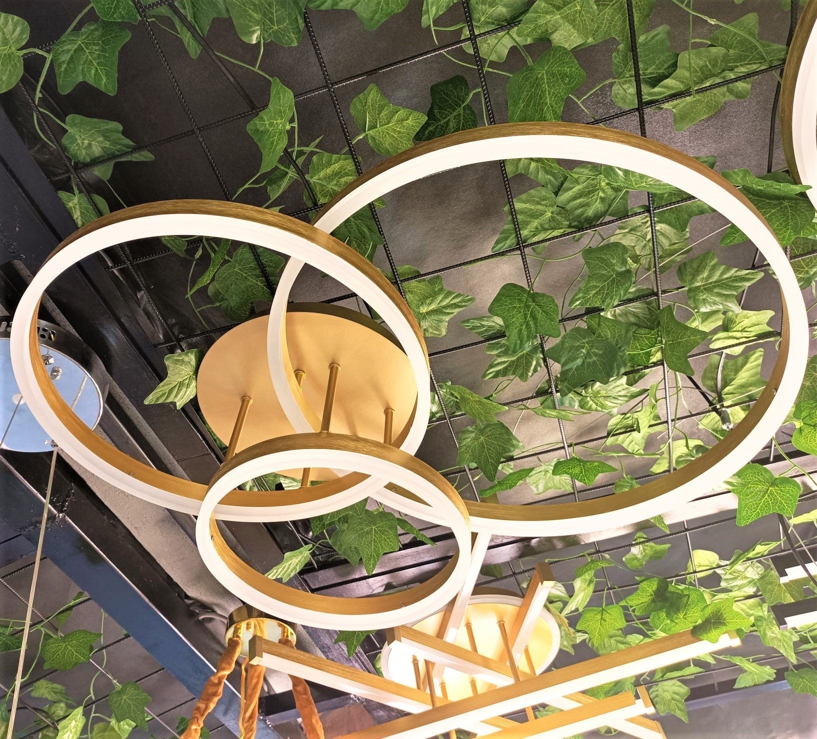 Lustra Led Beauty Gold Circle Echivalent 600W Telecomanda Lighting Fixtures