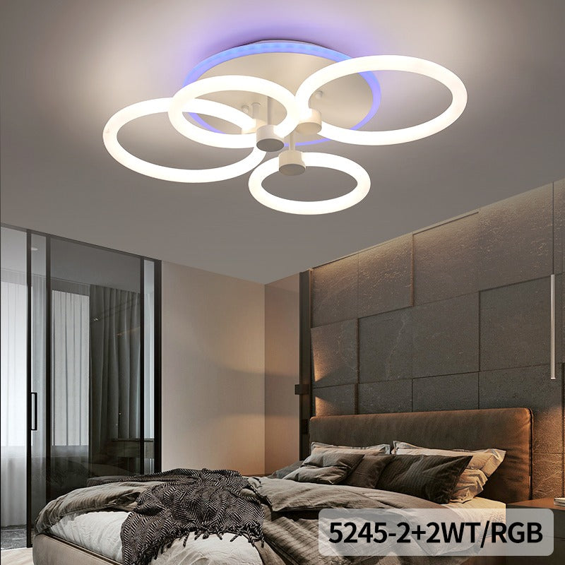 Lustra Led 140W Circle 2 + 2 Rgb Smart Telecomanda Lighting Fixtures