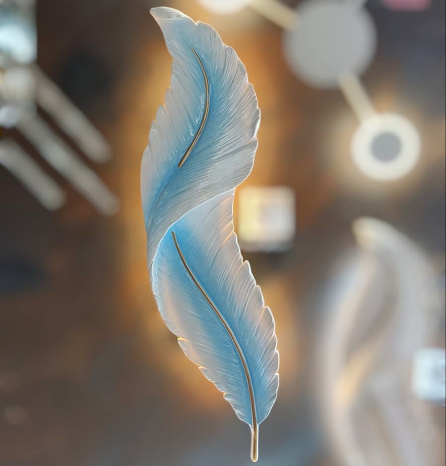Aplica Led Luxury Feather 36W 87Cm Blue Sky Wall Light Fixtures
