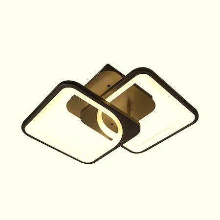 Lustra Led 1 + 1 Square Design Maro Echivalent 300W Telecomanda Lighting Fixtures