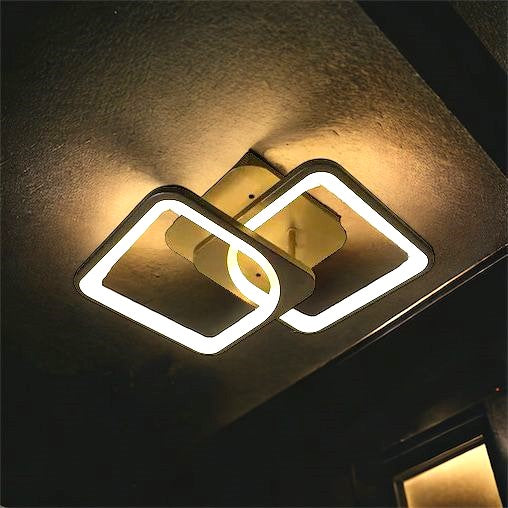 Lustra Led 1 + 1 Square Design Maro Echivalent 300W Telecomanda Lighting Fixtures