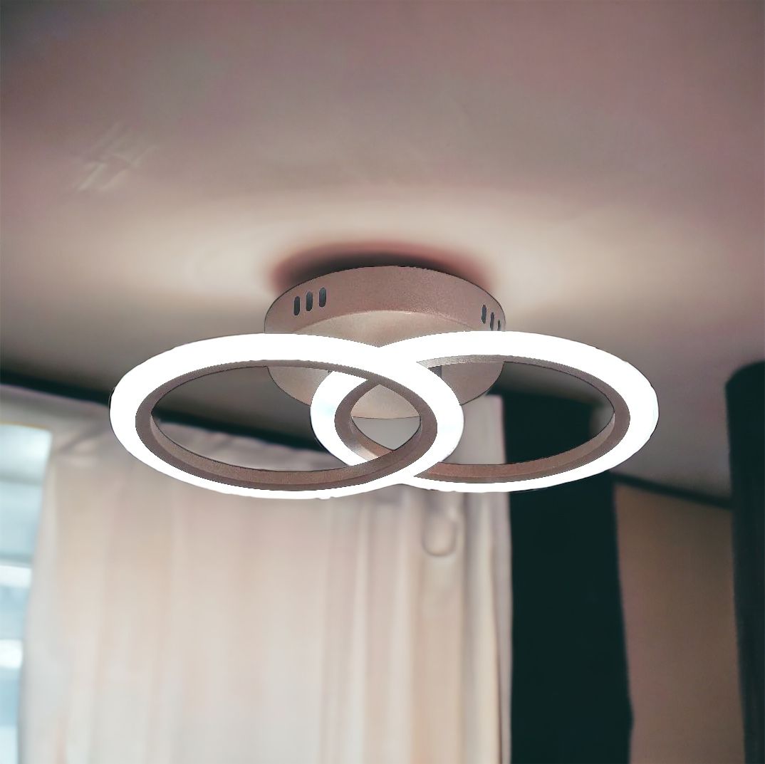 Lustra Led 1 + 1 Circle Design Maro Echivalent 300W Telecomanda Lighting Fixtures