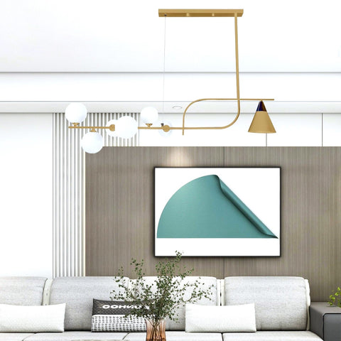 Lustra Abajur Dining GOLD DX1022-7GD Resigilat R3