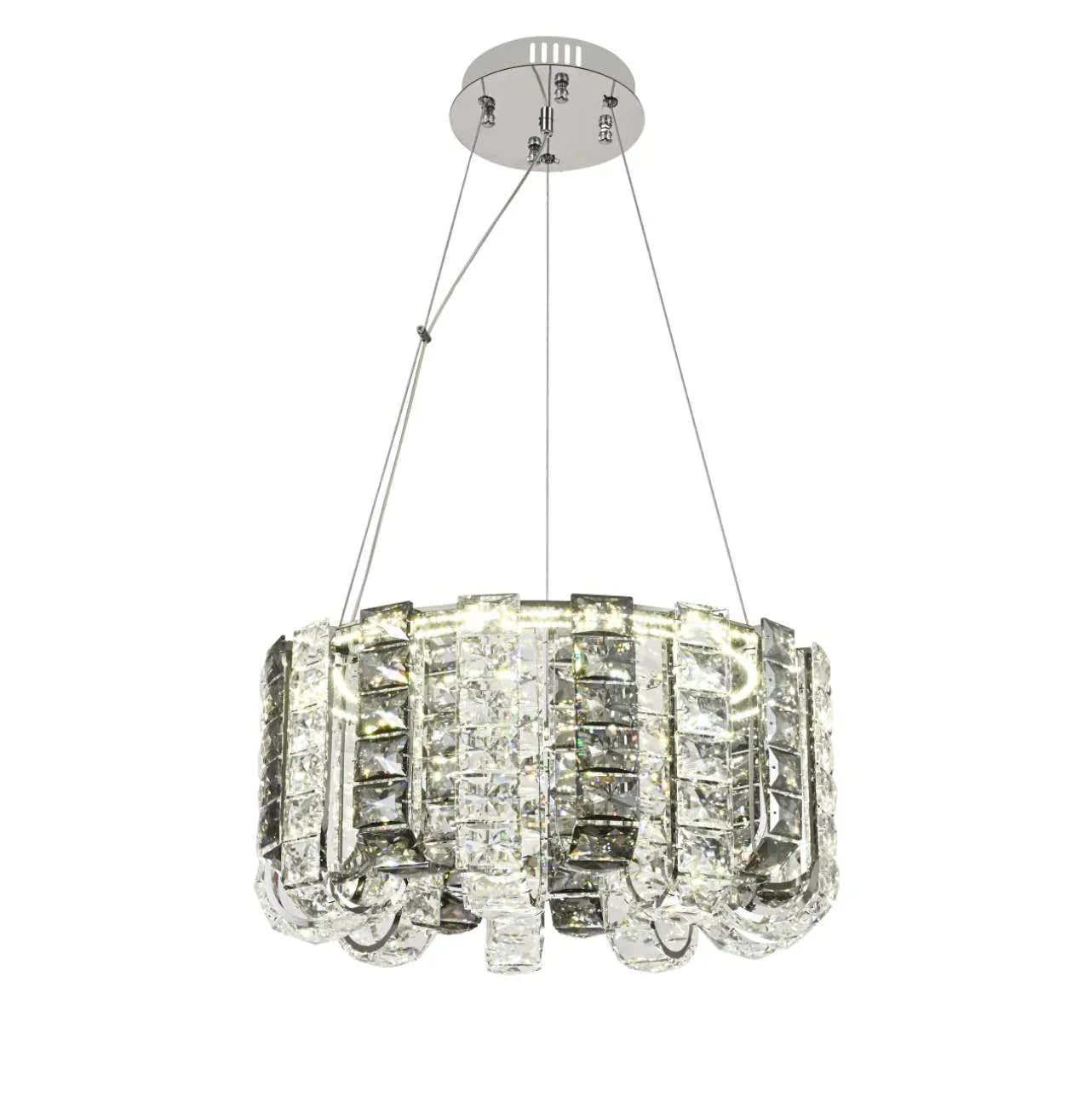 Lustra LED Cristal DAKAR Echivalent 400W Telecomanda CRISTAL / CHROME / 50CM Ceiling Light Fixtures