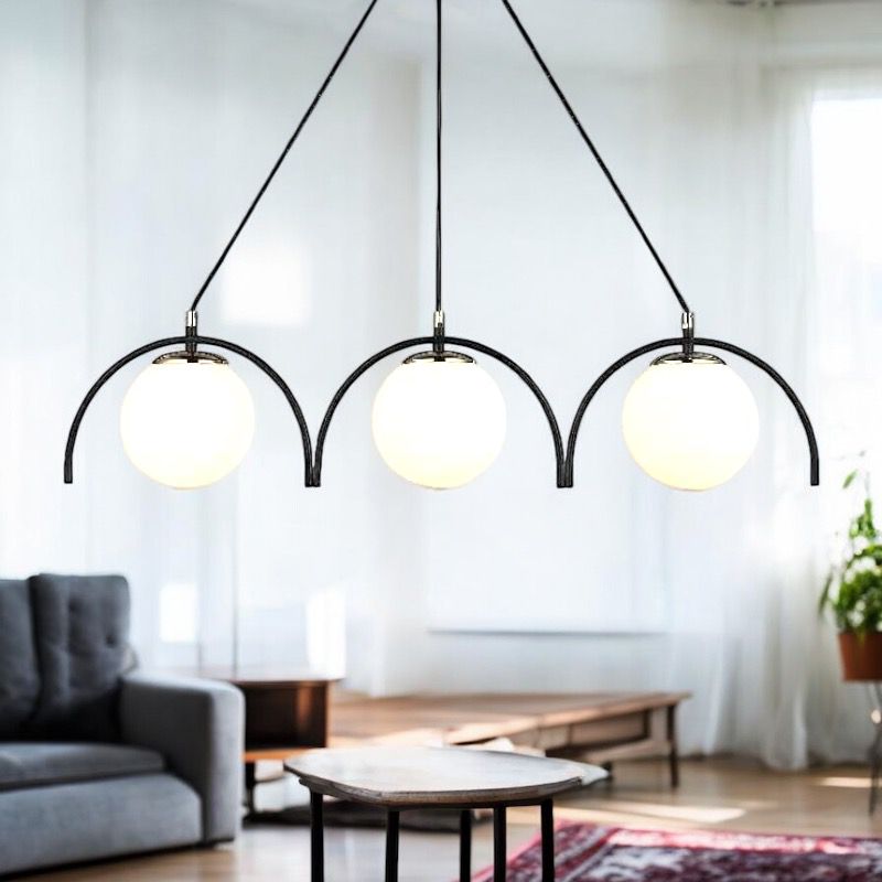 Lustra Abajur Mat Neagra 3Xe27 Mx420-3 Chandeliers