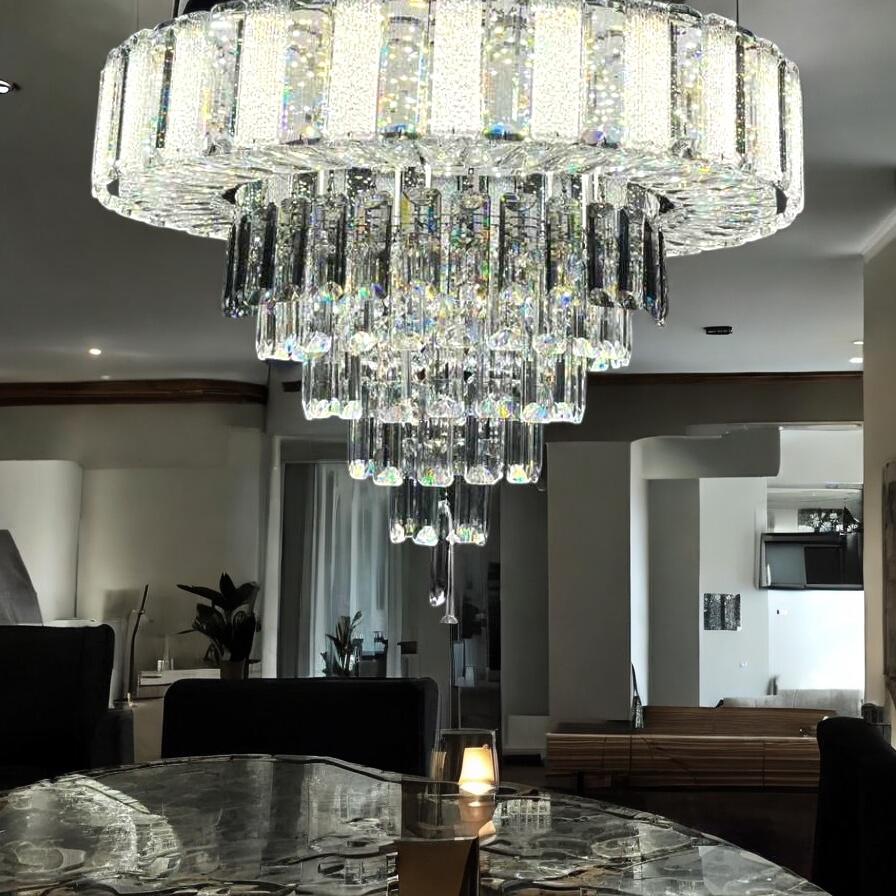 Lustra LED Cristal Galadriel Echivalent 800W Telecomanda Lighting Fixtures