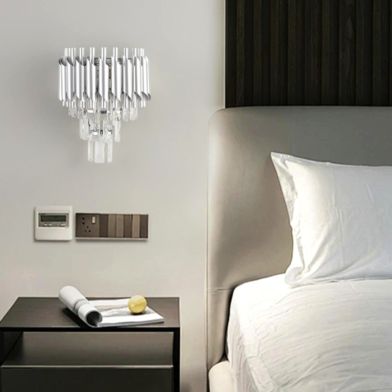 Aplica Perete Cristal Silver Panther ARGINTIE / CRISTAL / APLICA PERETE Wall Light Fixtures