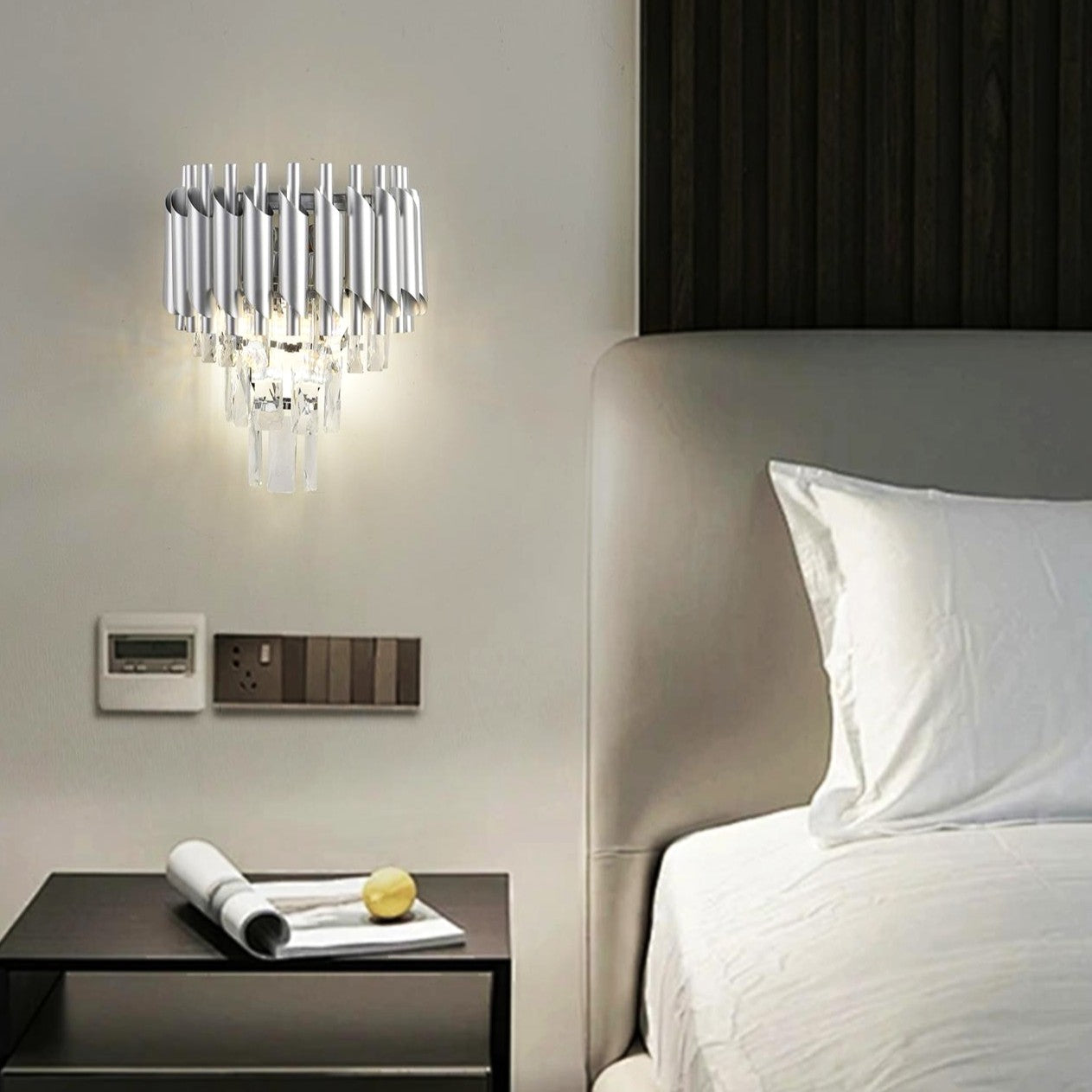 Aplica Perete Cristal Silver Panther ARGINTIE / CRISTAL / APLICA PERETE Wall Light Fixtures