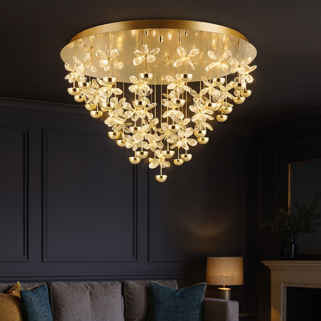 Lustra Aplicata Crystal PIANOPOLI 3 Gold Echivalent 800W AURIE / CRISTAL Lighting Fixtures