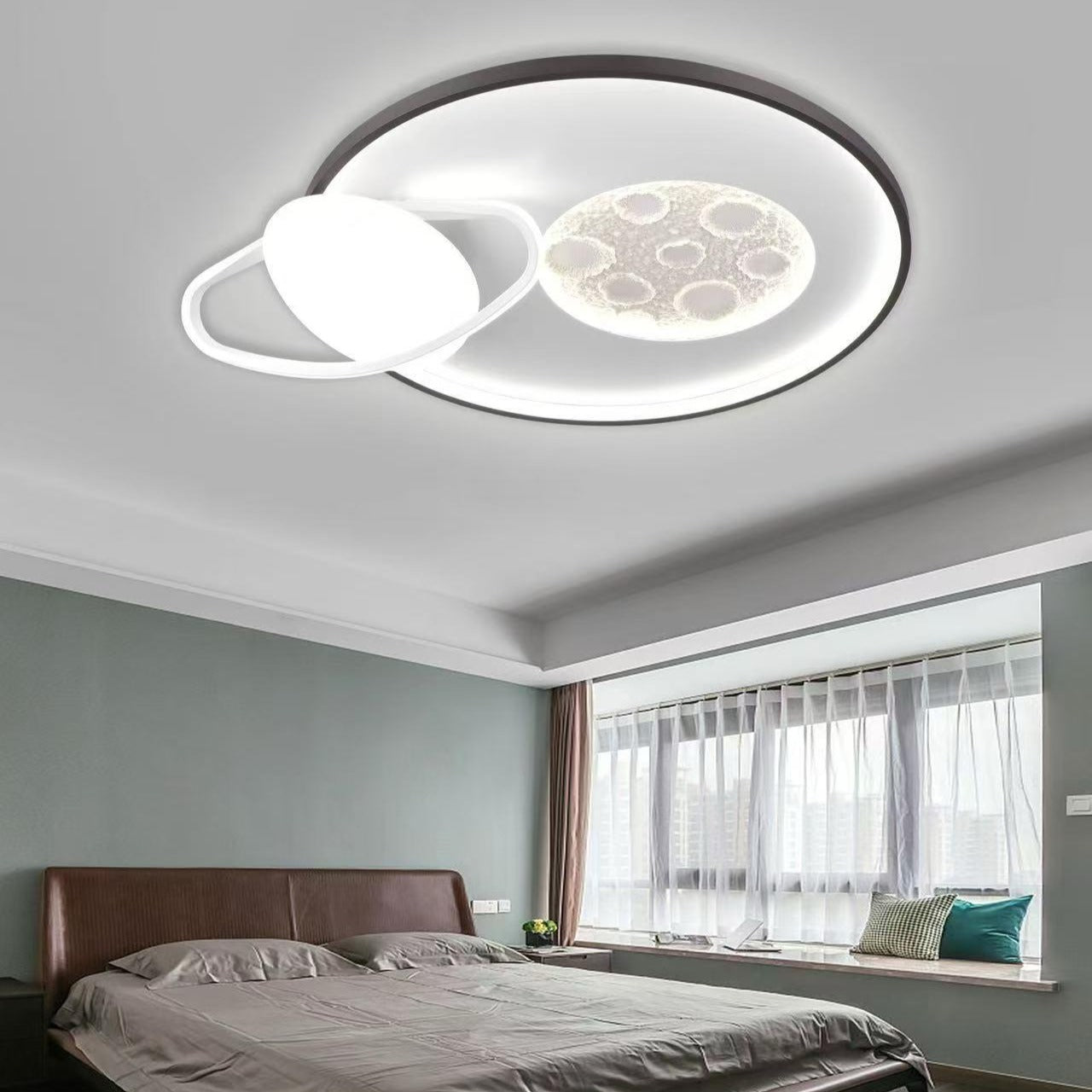 Lustra LED Full Moon Telecomanda Echivalent 600W MINIMALIST DESIGN / 50CM Lighting Fixtures