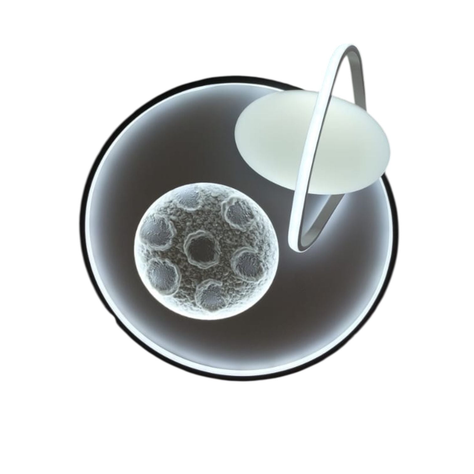 Lustra LED Full Moon Telecomanda Echivalent 600W MINIMALIST DESIGN / 50CM Lighting Fixtures