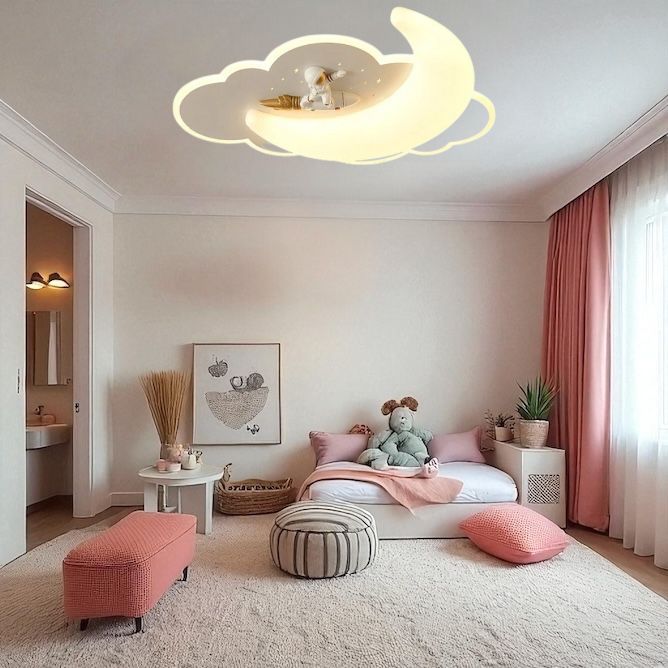 Lustra LED Kids Astronaut Echivalent 600W Telecomanda 55CM / KIDS Lighting Fixtures