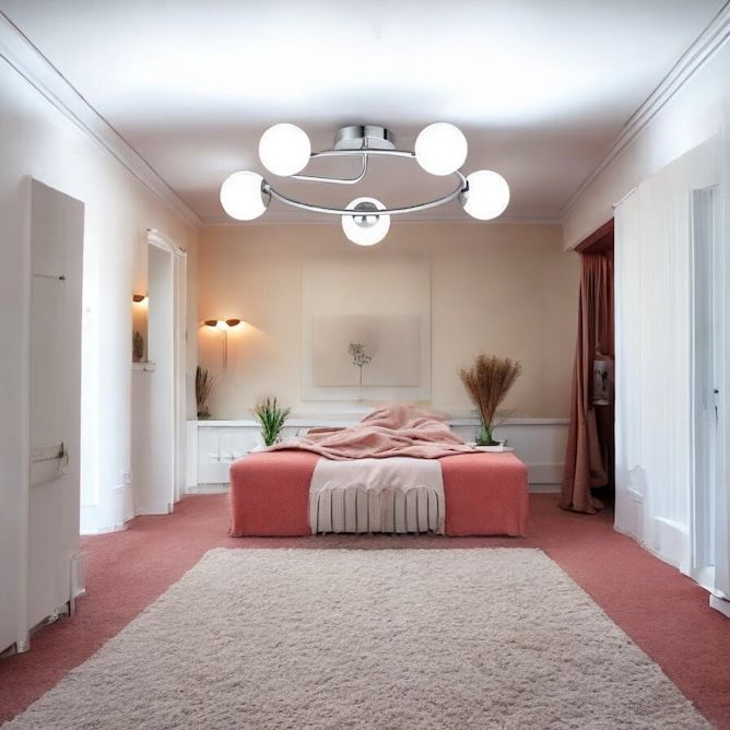 Lustra Abajur 5xE27 Chrome Elegance CHROME / ABAJUR Chandeliers