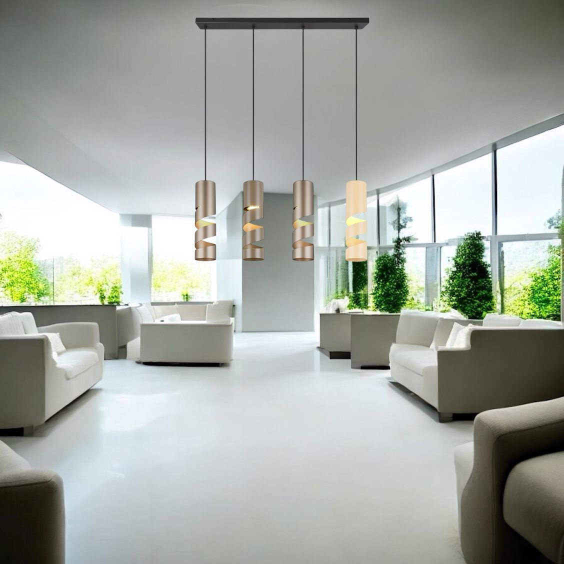 Lustra STREAM Multicolor 4XGU10 SUSPENDATE Lighting