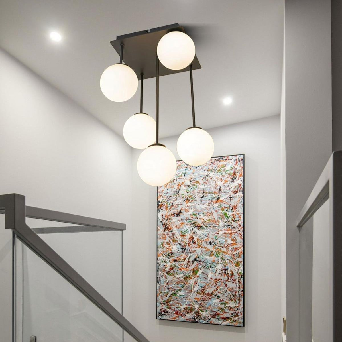 Lustra Abajur Mat Mini Serelys BLACK 5XG9 NEAGRA / ABAJUR Chandeliers