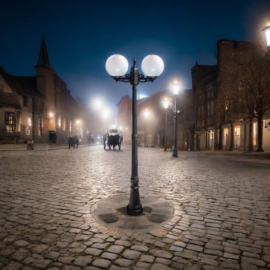 Stalp De Gradina Negru 2 Brate 40W 220CM STALP ORNAMENTAL / NEAGRA GARDEN POLE