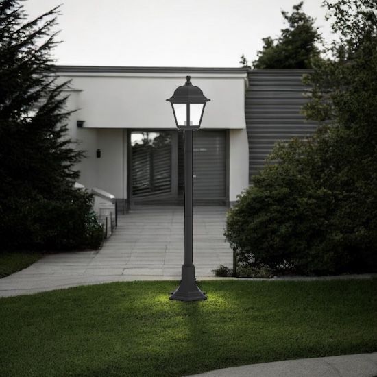 Stalp De Gradina Tip Felinar Negru 1xE27 120CM STALP ORNAMENTAL GARDEN POLE