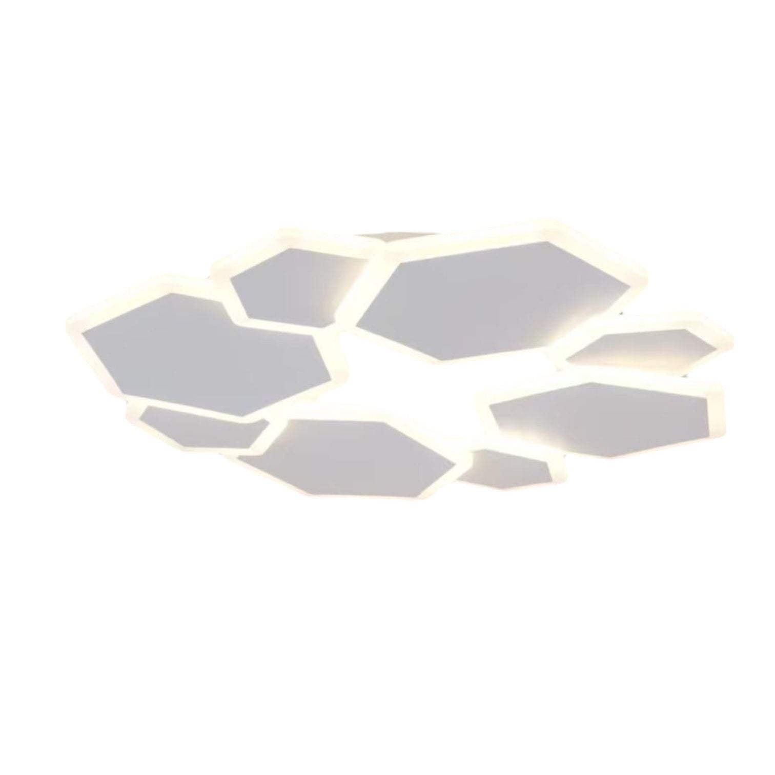 Lustra LED VERRA Hexagons 3 Functii Echivalent 670W Telecomanda ALBA / MINIMALIST DESIGN / 50CM Lighting Fixtures