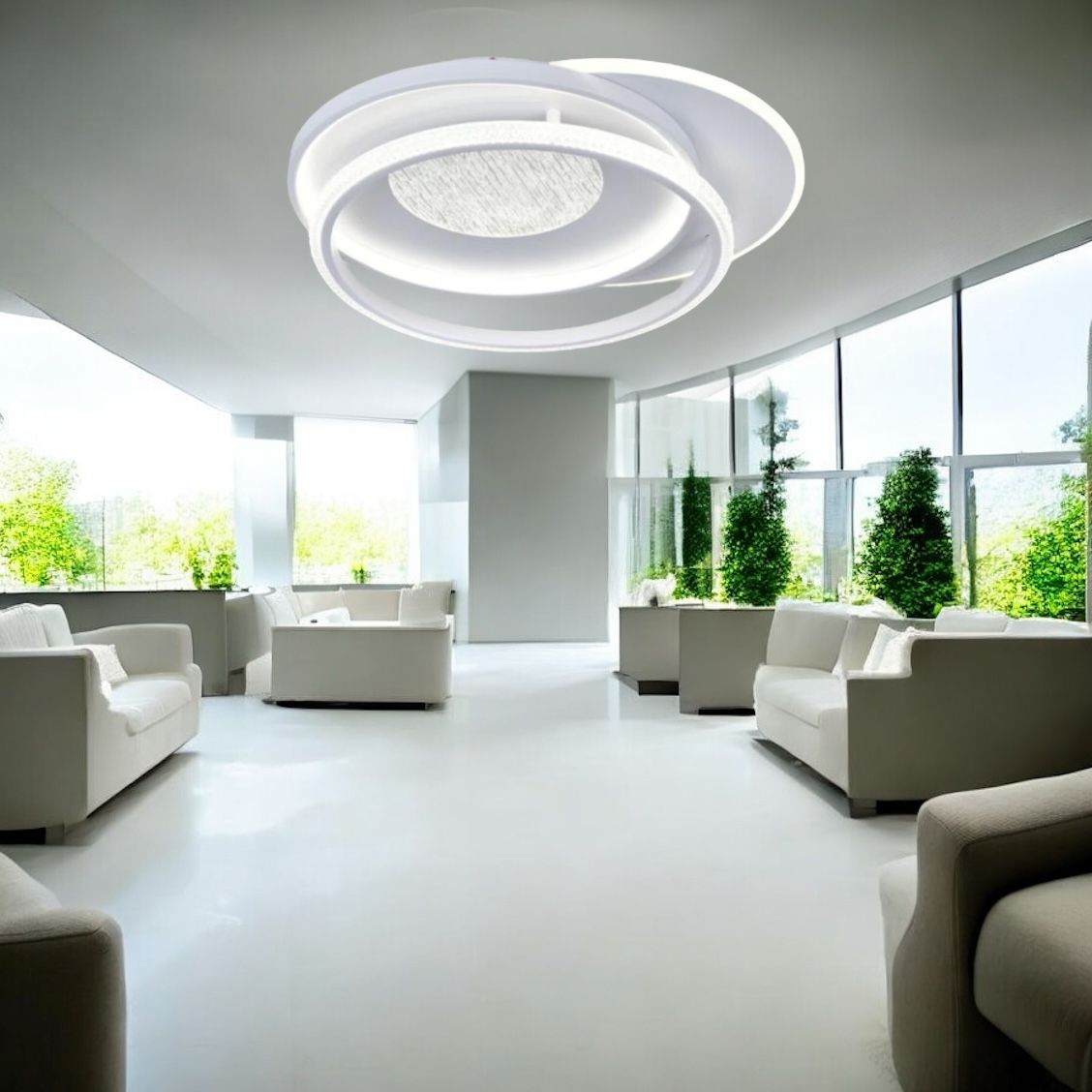 Lustra LED NOLTO Circle 3 Functii Echivalent 900W Telecomanda ALBA / CIRCLE DESIGN / 50CM Lighting Fixtures