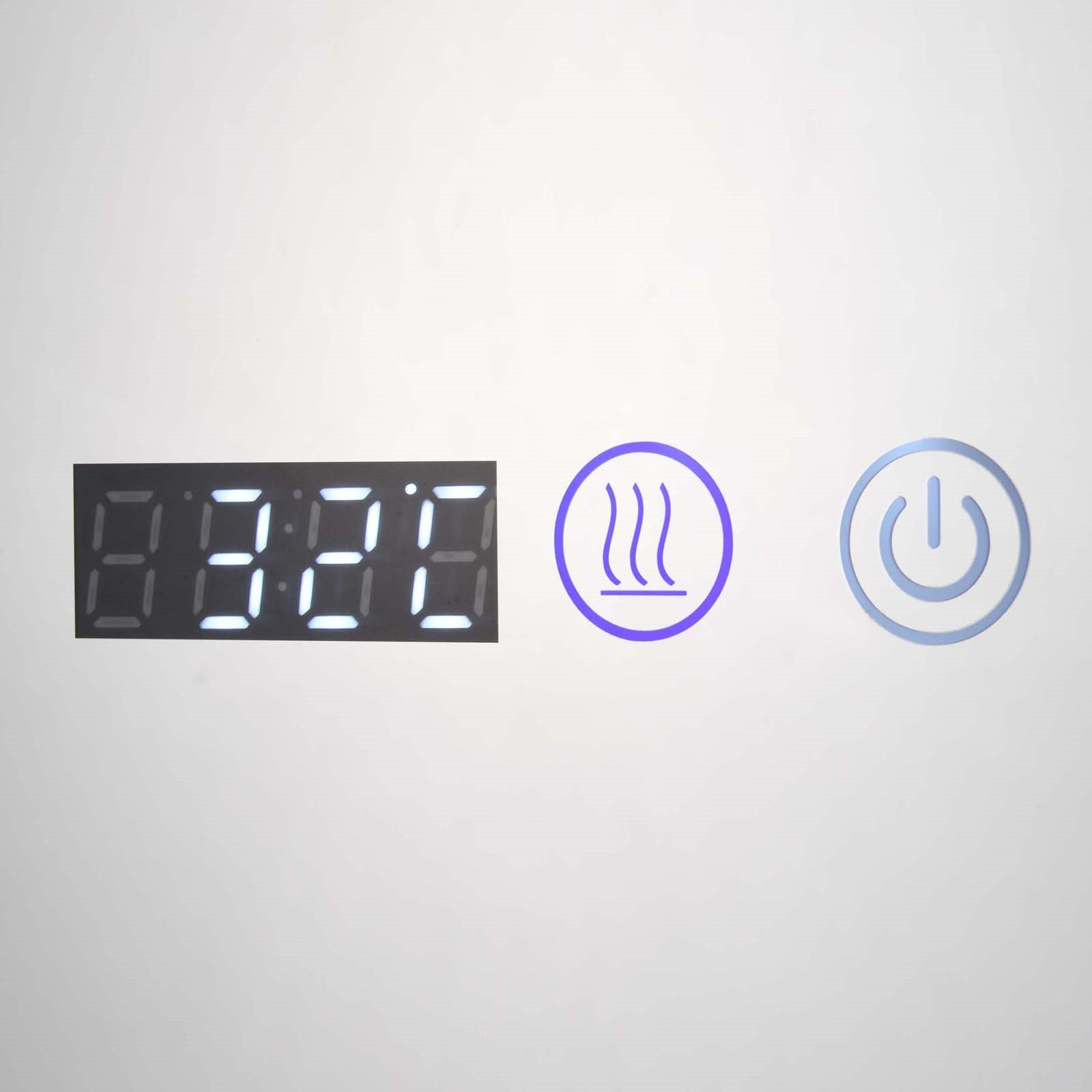 Oglinda LED Rotunda 80cm Rama Neagra Ceas Temperatura Touch si 3 Lumini NEAGRA / 80CM LED MIRROR