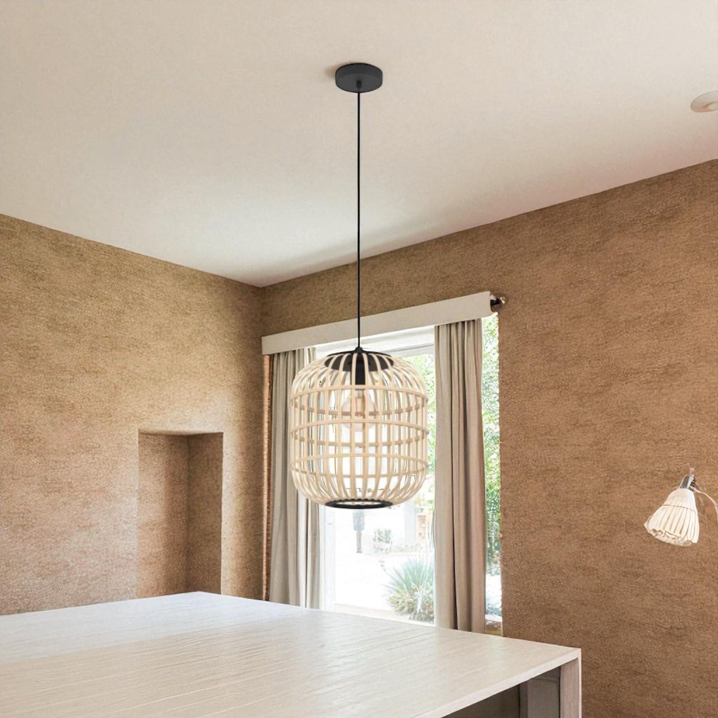 Pendul BORDESLEY Nature 110CM LEMN / VINTAGE SI RETRO DESIGN Lighting Fixtures