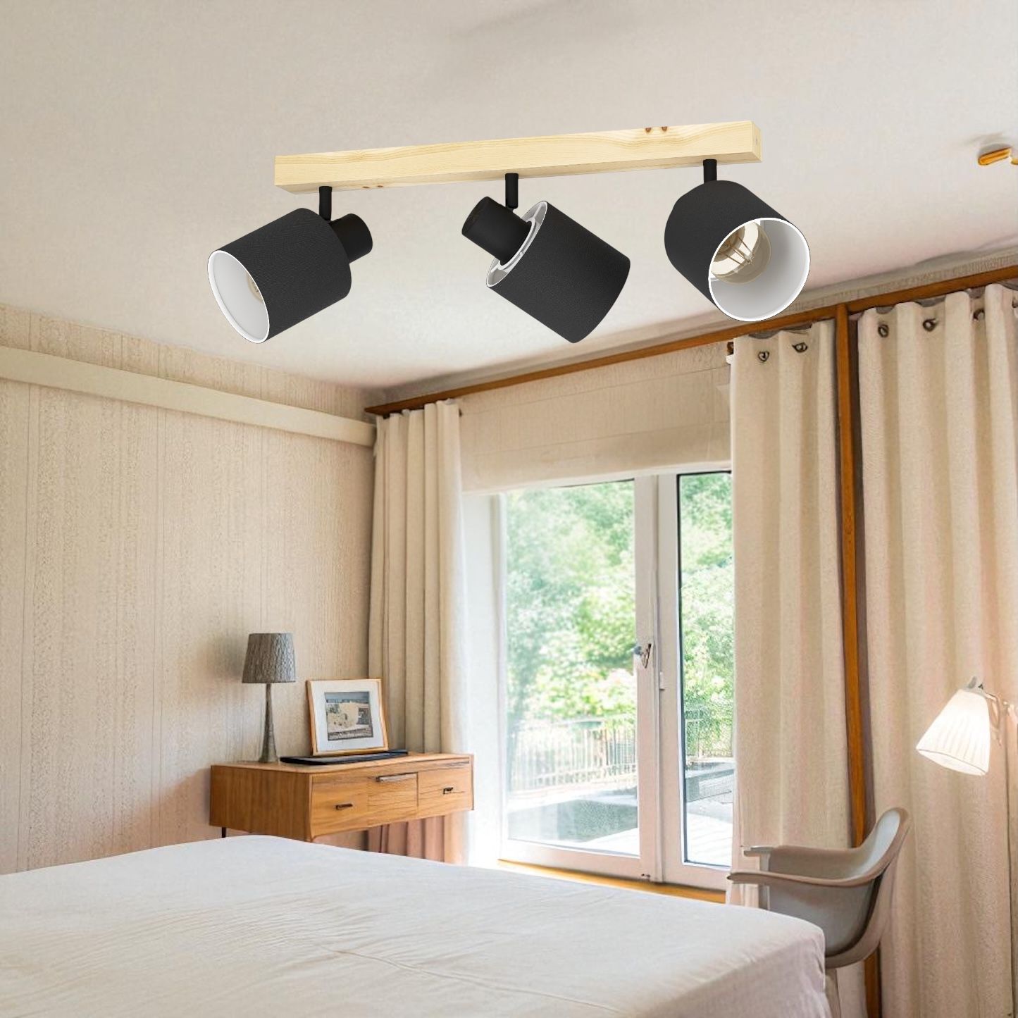 Lustra BATALLAS Black & Brown NEAGRA / VINTAGE SI RETRO DESIGN / 110CM Chandeliers