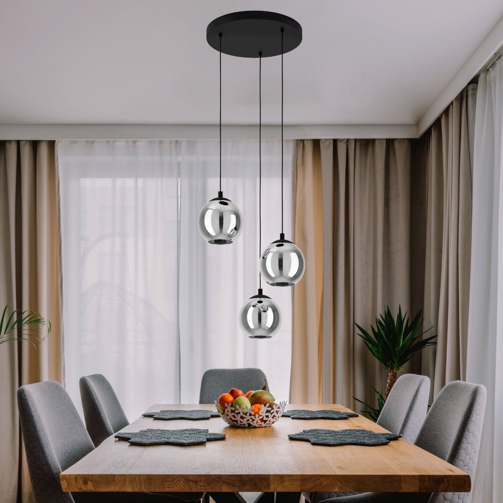 Lustra Suspendată ARISCANI Black 110CM NEAGRA / SUSPENDATE / 110CM Chandeliers