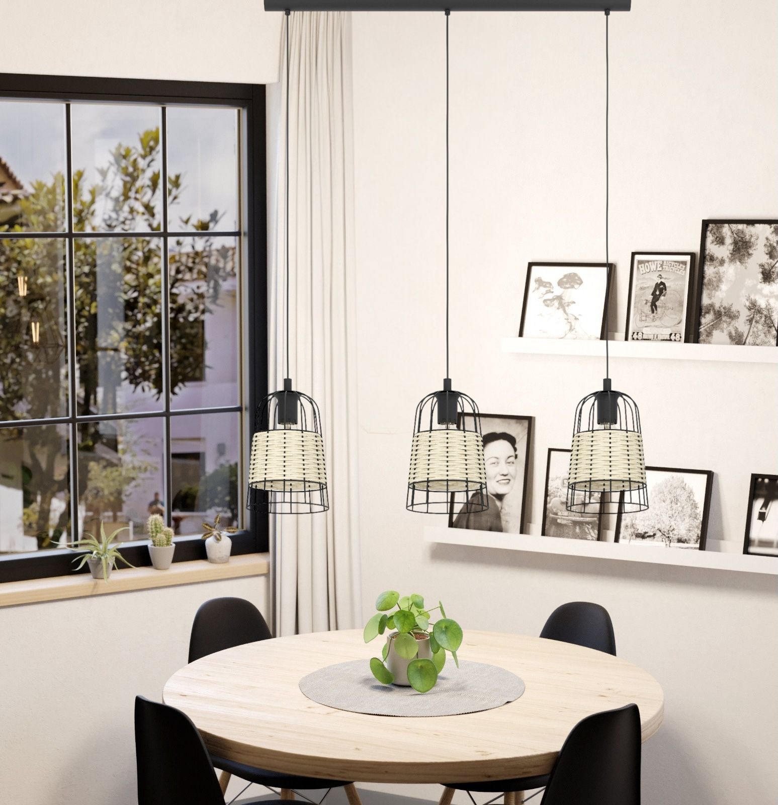 Lustra Suspendata ANWICK Wood 110CM LEMN / SUSPENDATE / 110CM Chandeliers