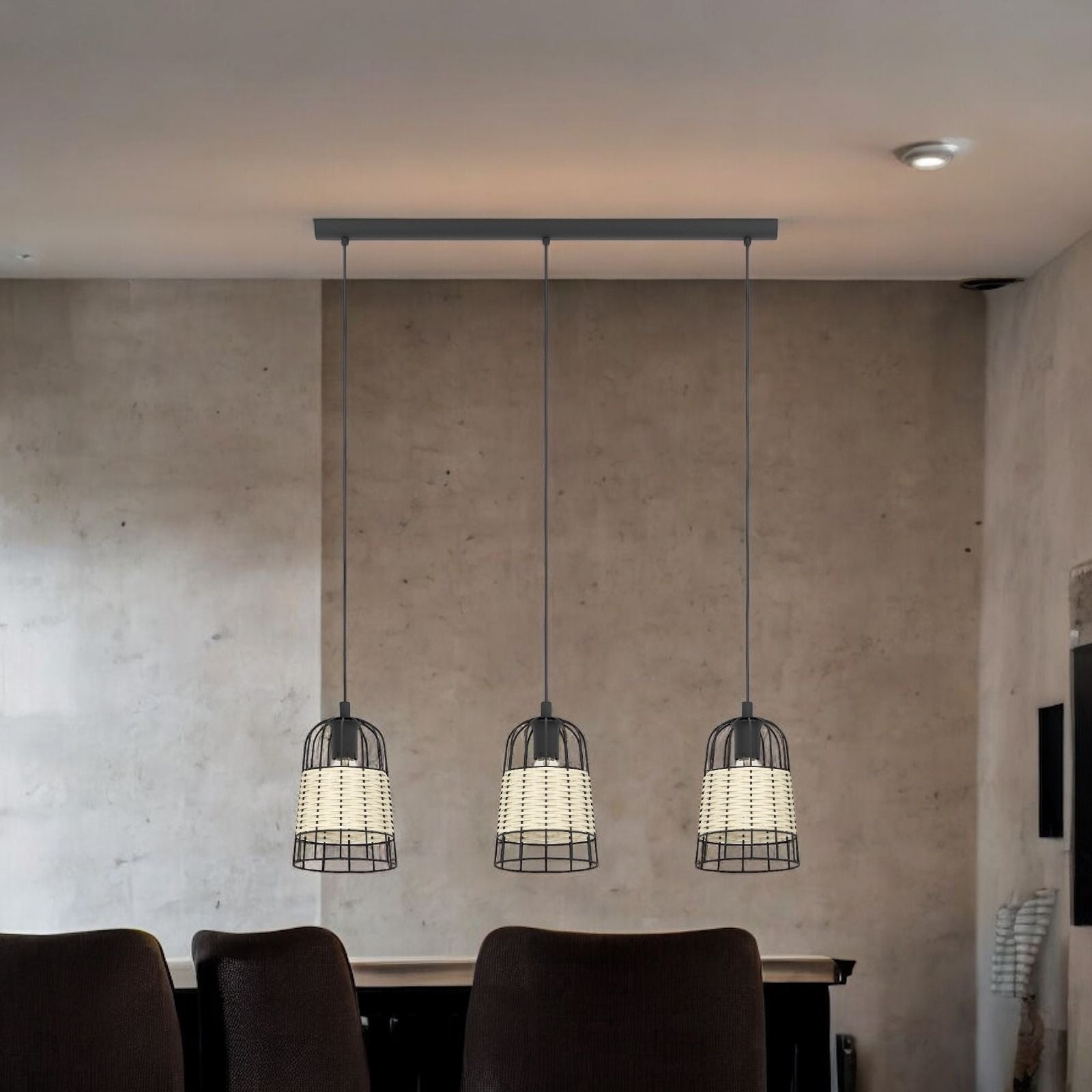 Lustra Suspendata ANWICK Wood 110CM LEMN / SUSPENDATE / 110CM Chandeliers