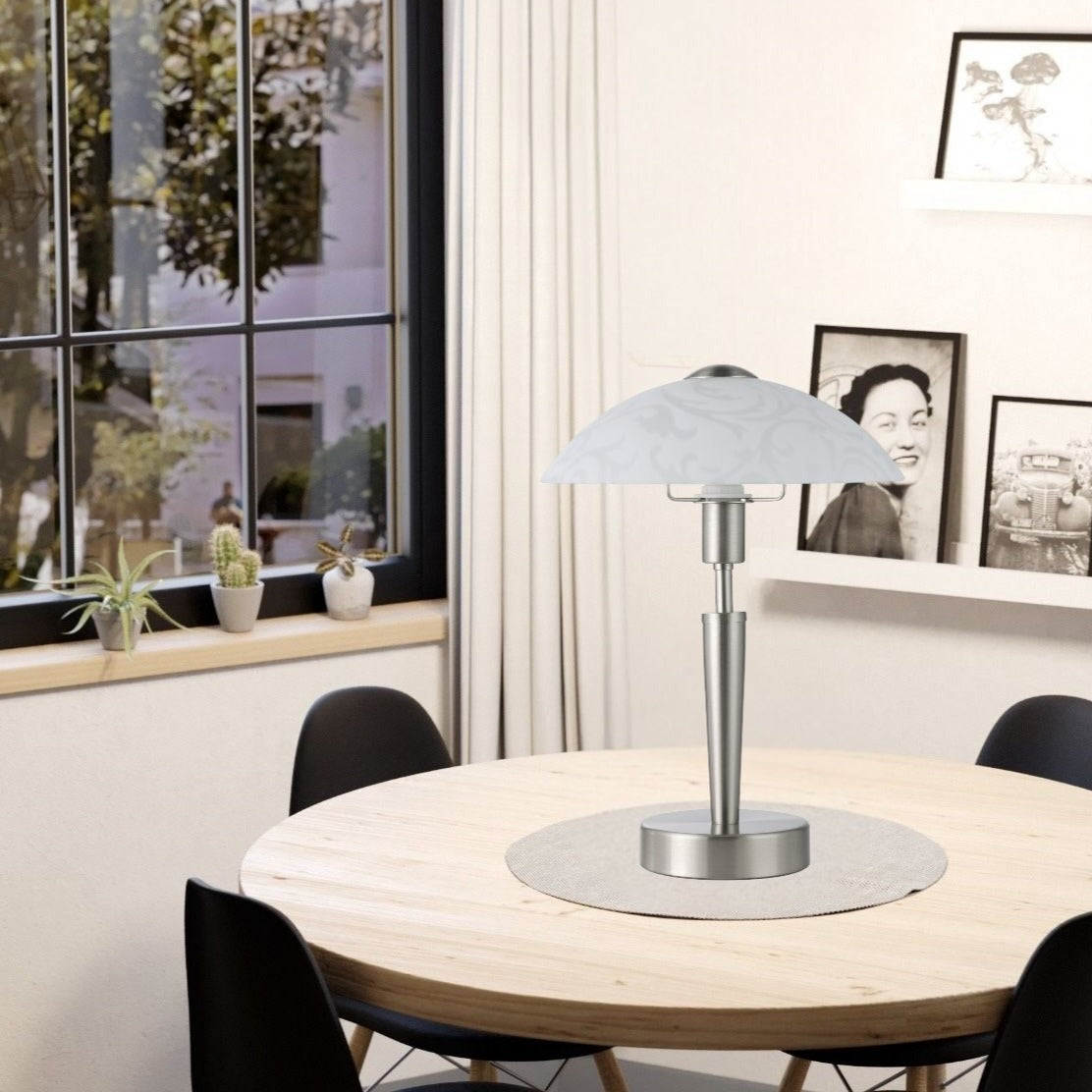Veioza Decorativa Dimabila SOLO Silver 32CM VEIOZA DECORATIVA desk lamp