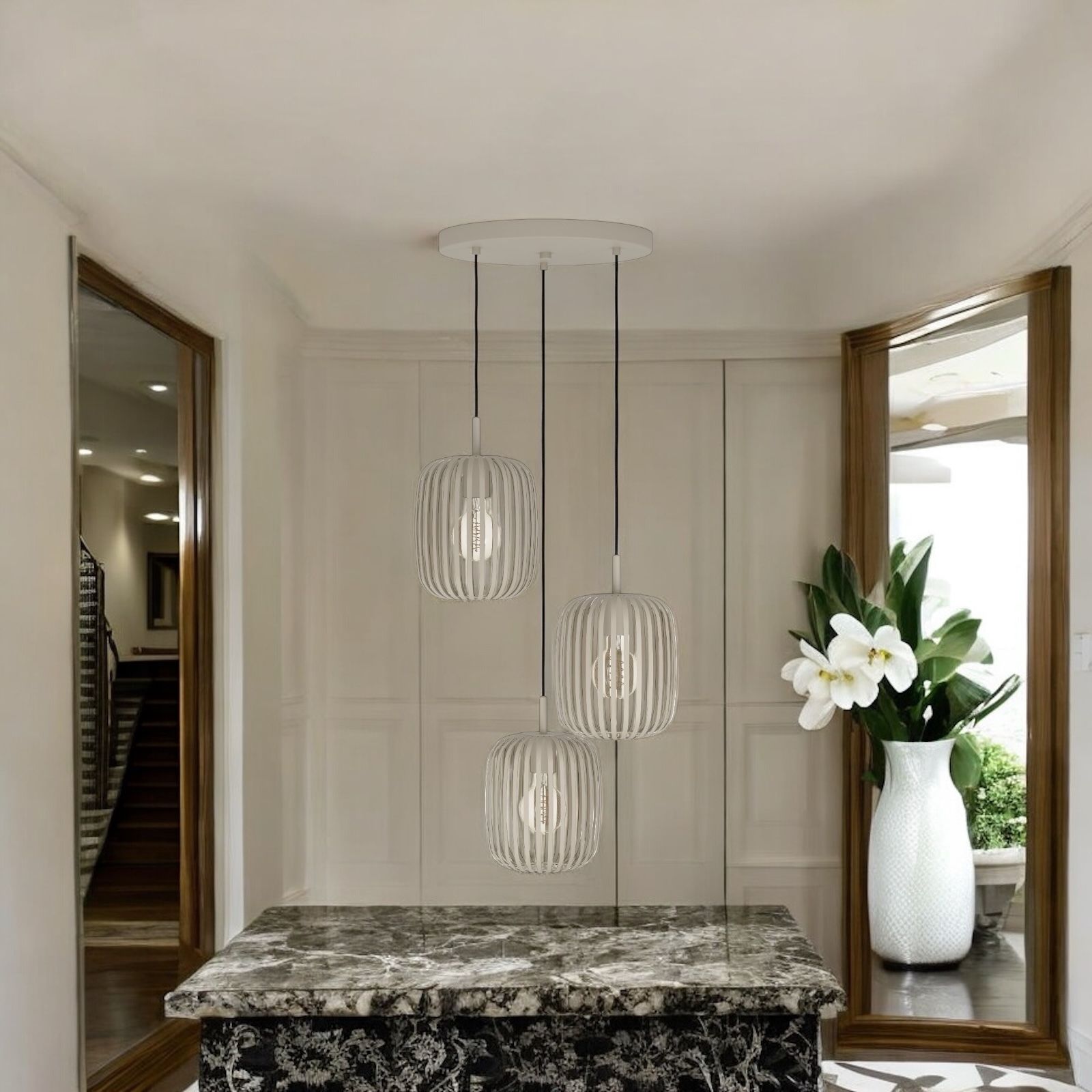 Lustra Suspendata ROMAZZINA 110CM CREM / SUSPENDATE / 110CM Chandeliers